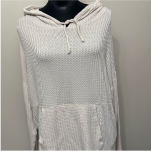 Chaser by Revolve Women’s Cozy Waffle Knit Hooded Pullover - Ivory M